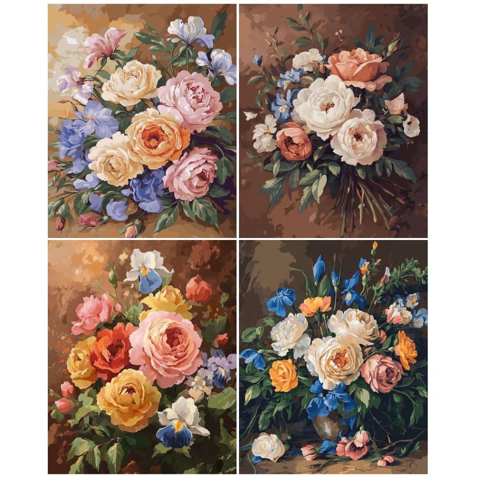 Art Craft Gift Ideas - CHENISTORYフラワー5Dダイヤモンドペインティングキット 大人向けユニークなギフトDIYアイデア フラワーダイヤモンドアート ウォールデコレーションDIYクラフト