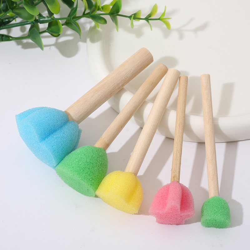 Art And Craft With Paint - 10 個ペイント陶器スポンジペイント用フェイスペイントスポンジ子供用アートと工芸品アートスポンジ絵画用 HMS01