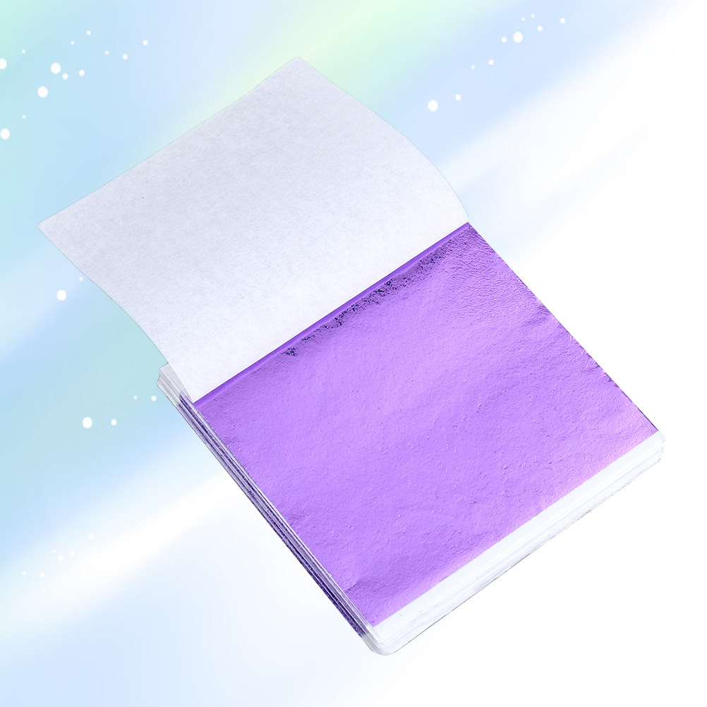 Art Craft Paper - 50枚入り 8x8.5cm ゴールドリーフシート 模造金箔紙 アートクラフト装飾 金箔仕上げ