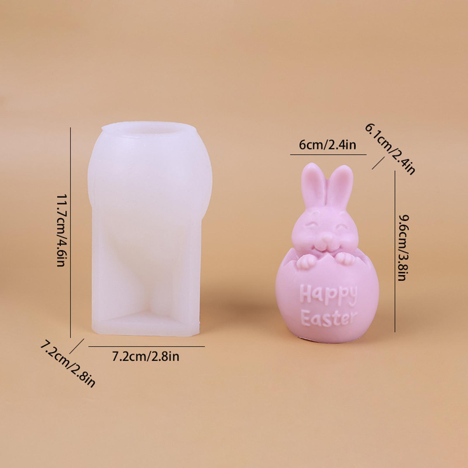 Art Craft Rabbit - DIYエッグシェルラビットシリコンモデル ハッピーイースターバニーキャンドルソープモデル ソープキャスティング アート手作り装飾品 クレイクラフト用