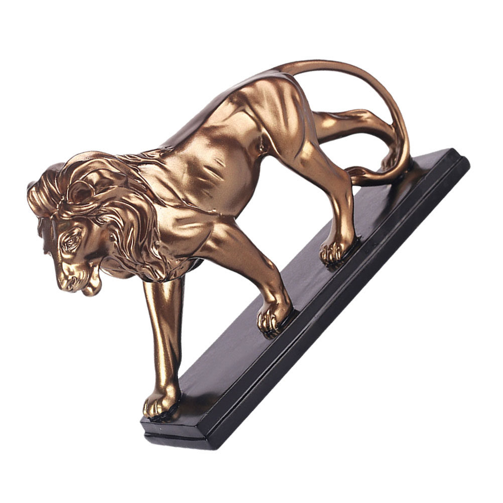 Art Craft Gift Ideas - 1個入り樹脂製ライオンオーナメント デスクトップ彫刻 装飾工芸品 ホームオフィス テーブルトップアート 展覧会