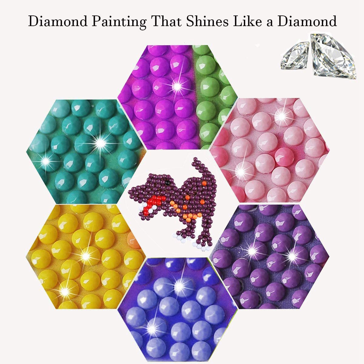 Art Craft Animals - AEE6-子供用5Dペイント絵画セット、DIY動物ペイントステッカーキット、子供向けクリスタルアートクラフト