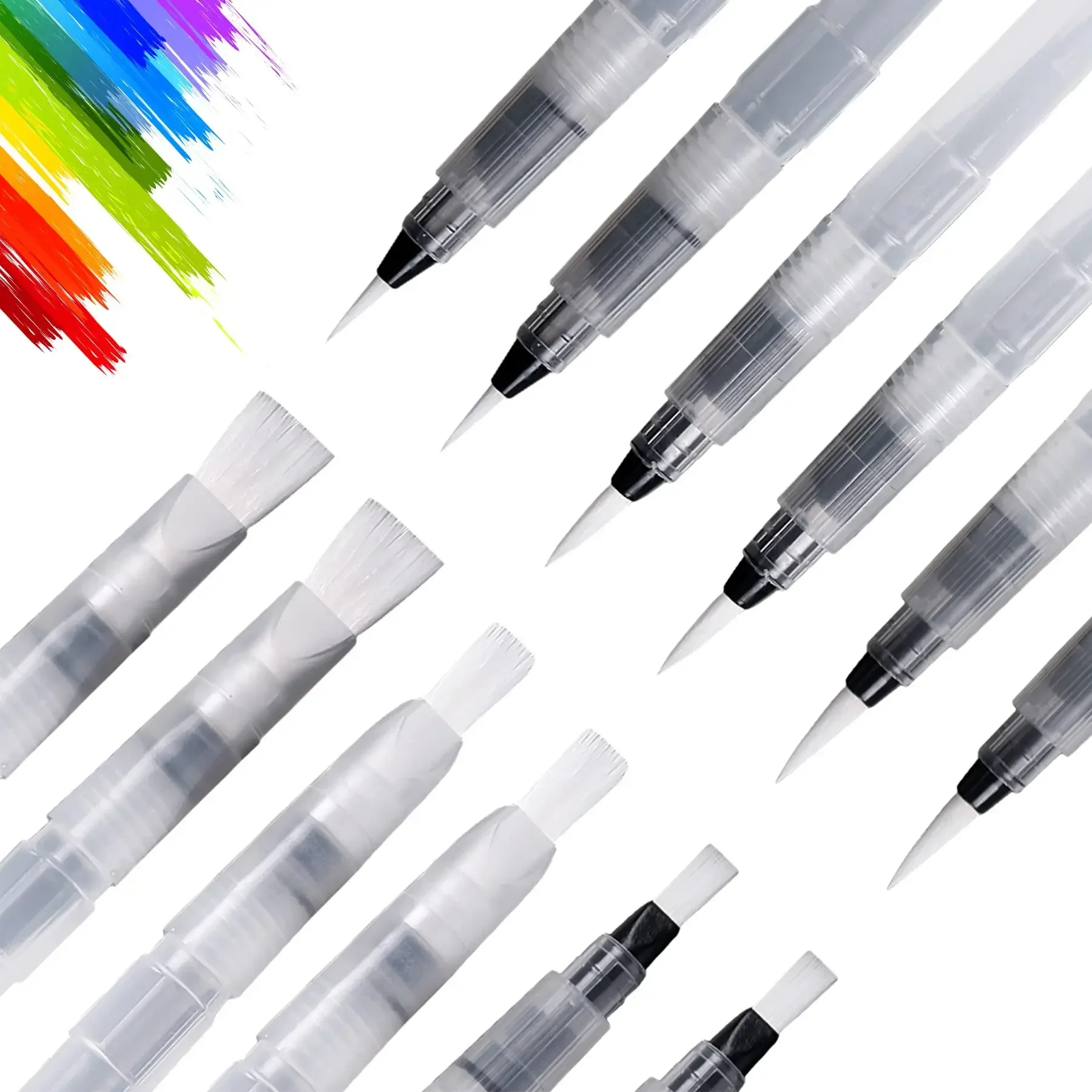 Illustration Marker Set - 3/6 ピース水彩ブラシペンセット、水彩ペイントペンペイントマーカー詰め替え水彩ブラシペン画材