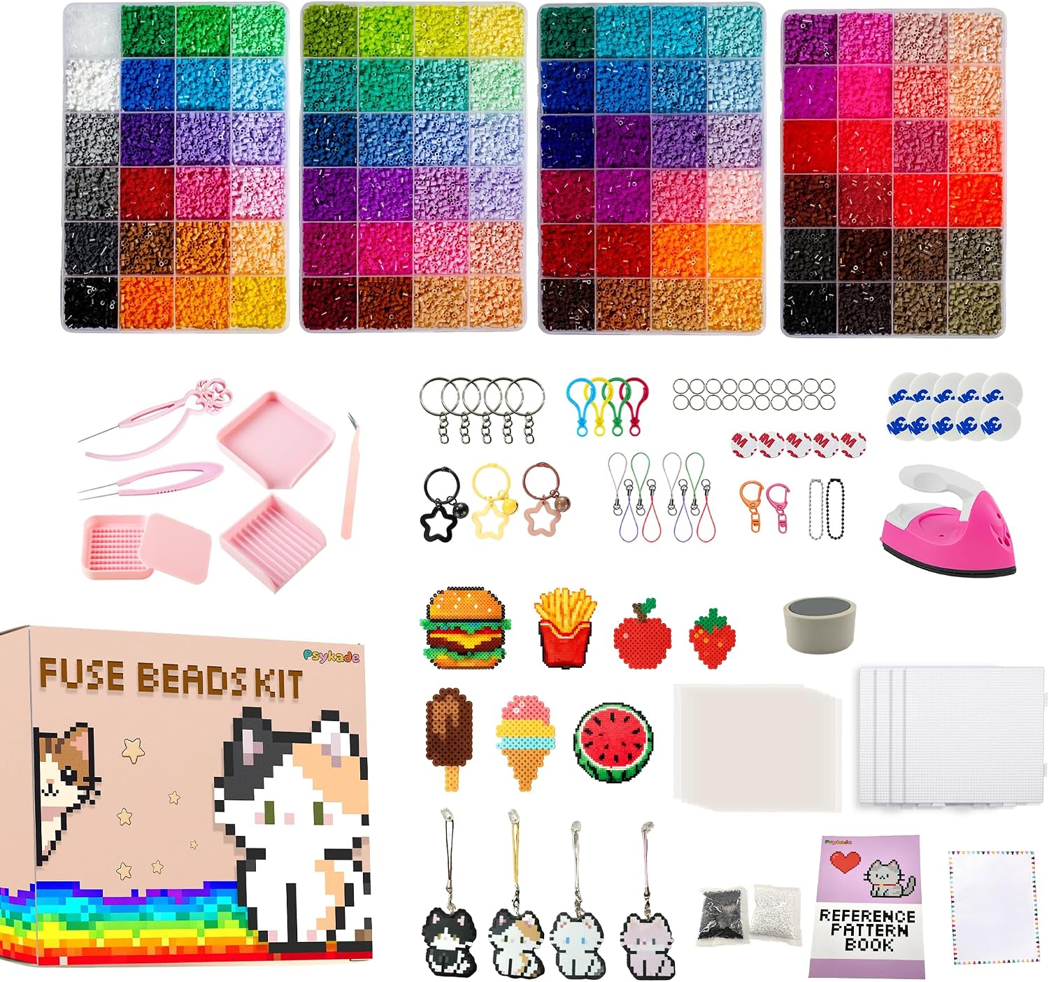 Art Craft Us - ヒューズビーズキット - 簡単DIY - 96色 53000個