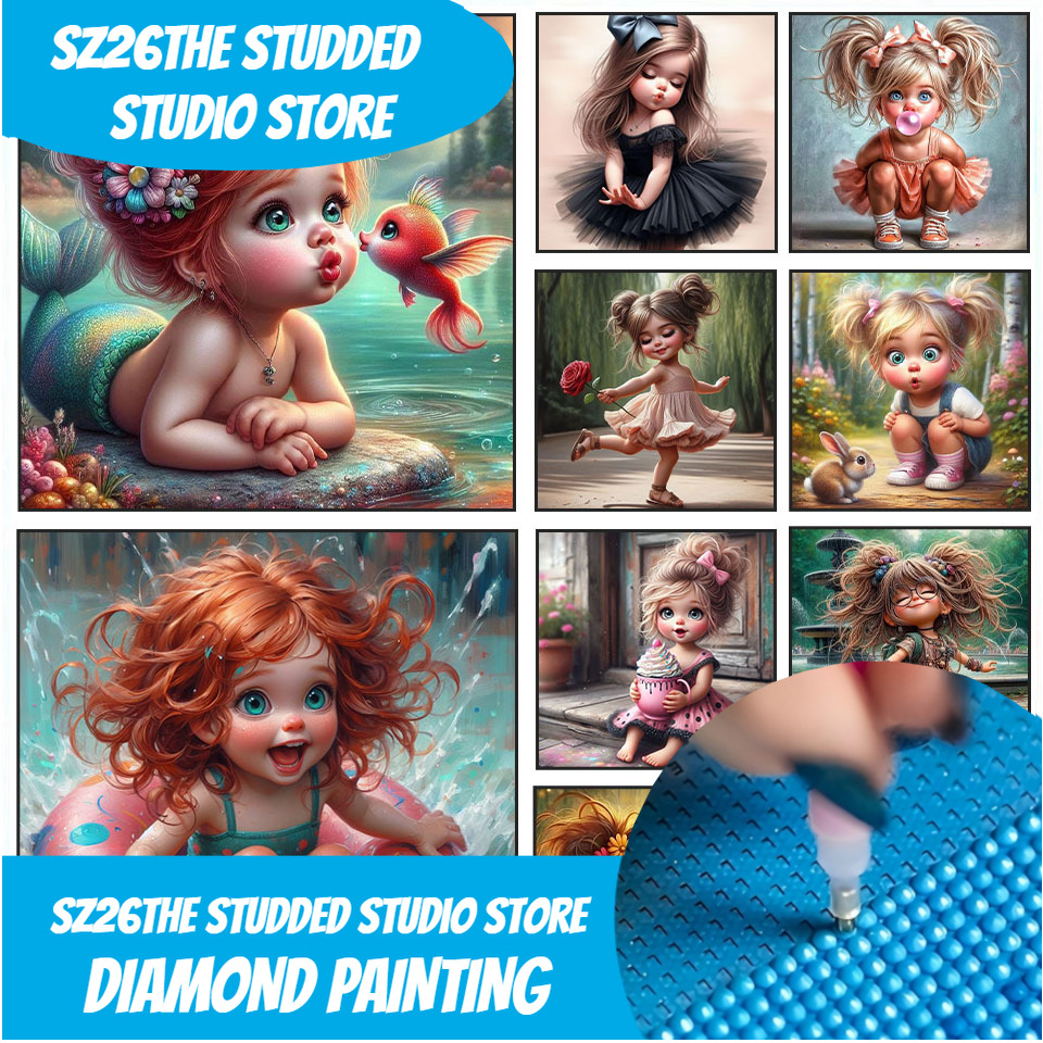 Sz26 スタッズ付き5D DIYダイヤモンドペインティング - Art Craft Girl のレビューと価格