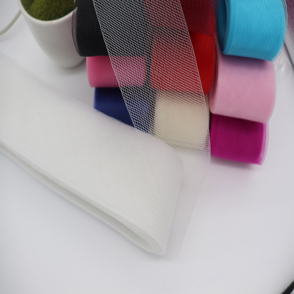 柔らかいポリエステルメッシュリボン、フラットな無地のクリノリ - Art Craft Materials のレビューと価格