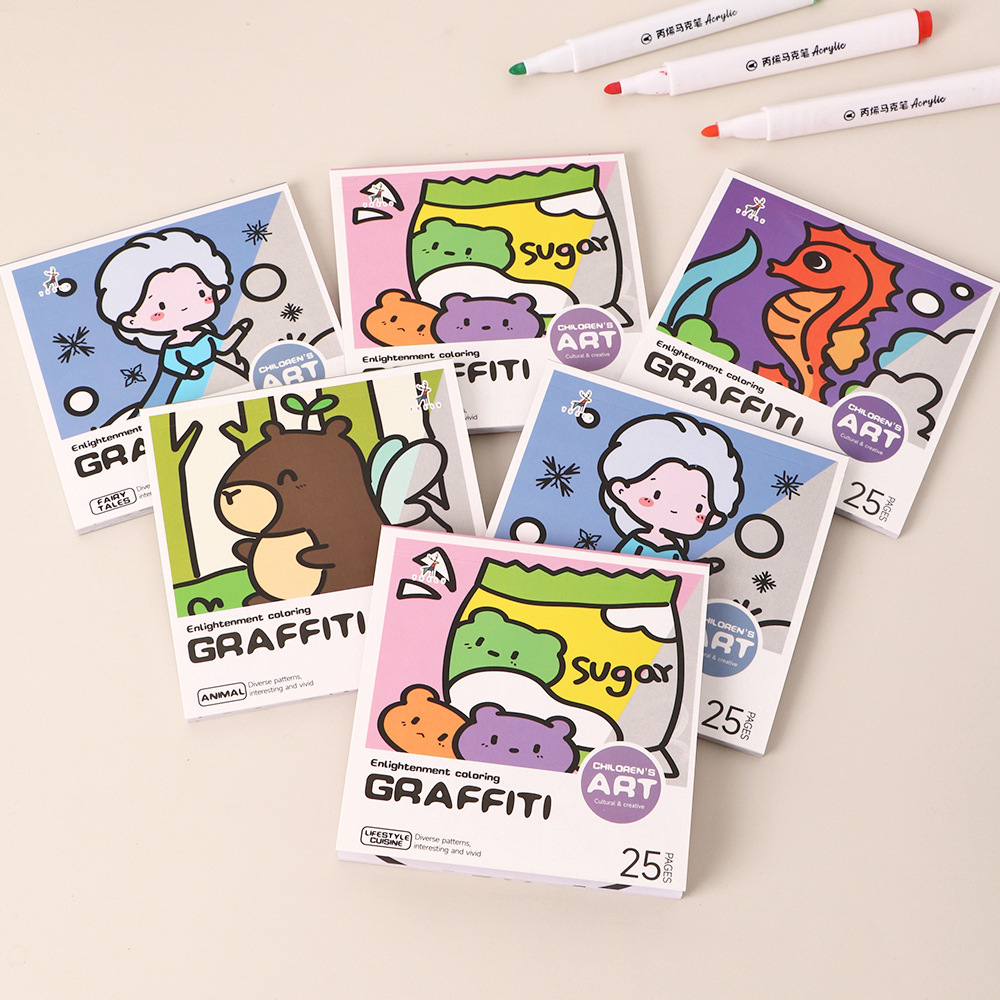 漫画ハンディぬりえブック 25 枚ミニ水彩ぬりえブックノート - Art Craft Books のレビューと価格