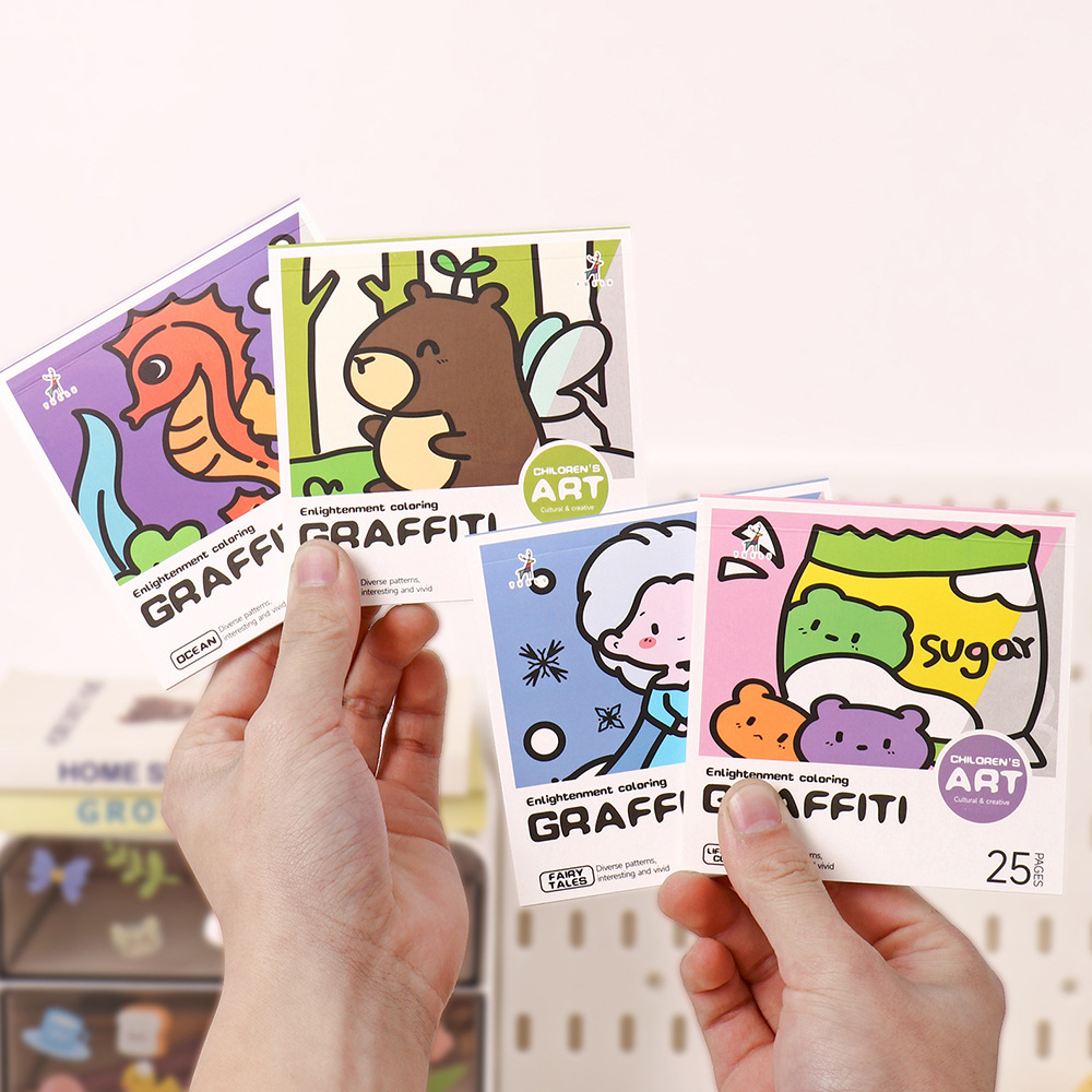 漫画ハンディぬりえブック 25 枚ミニ水彩ぬりえブックノート - Art Craft Books のレビューと価格