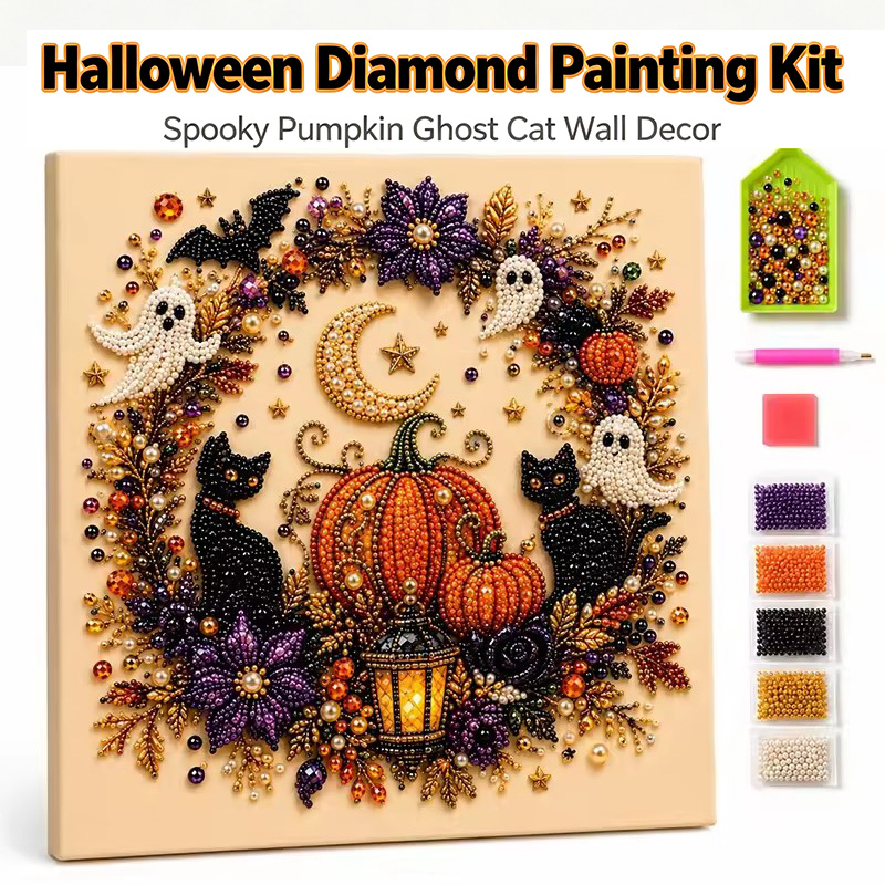 @ハロウィン ゴーストパールアートキット 大人用 DIYパー - Art Craft Animals のレビューと価格