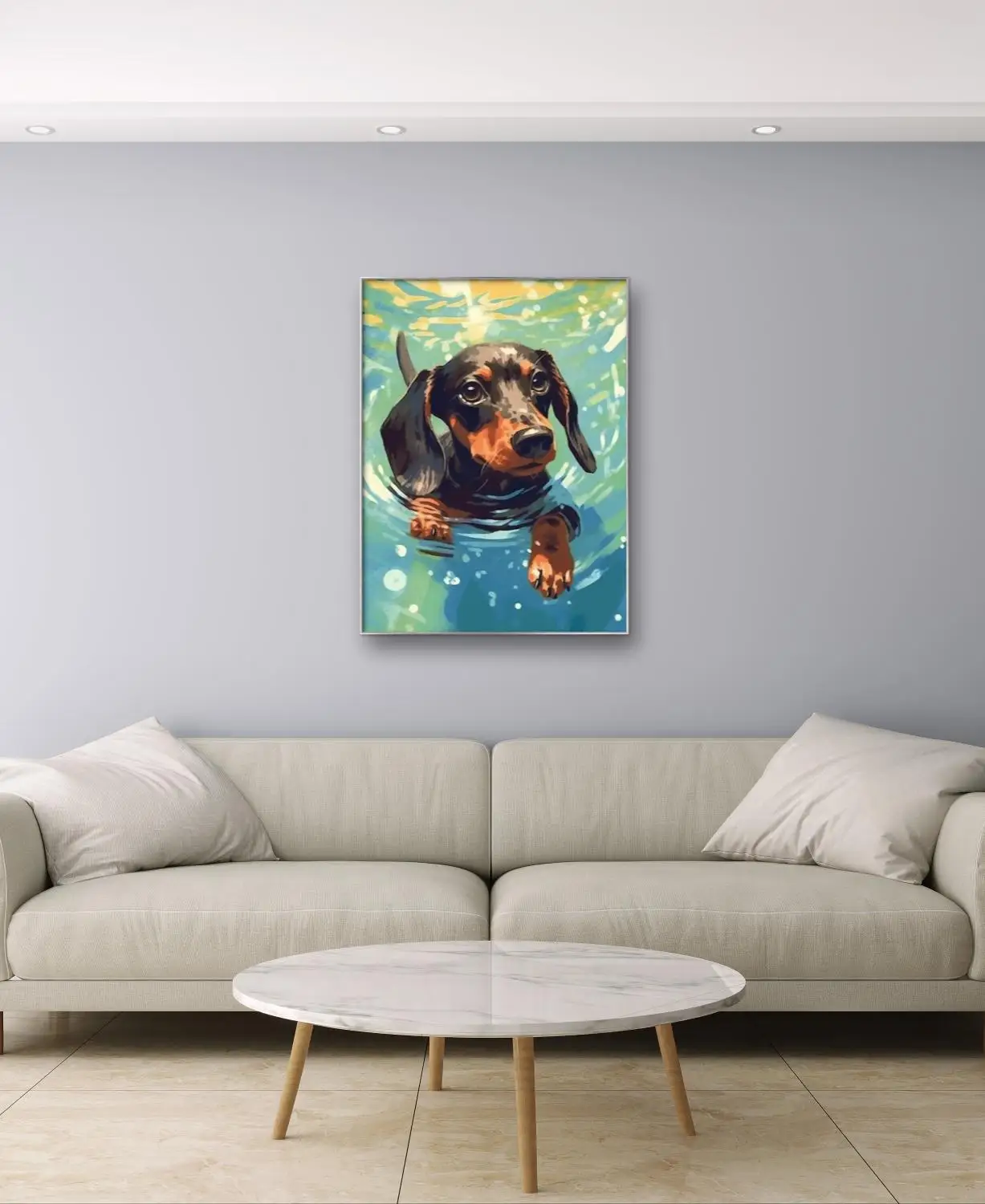 ダックスフント DIY デジタル油絵 カラフルな手作り絵画  - Art Craft Animals のレビューと価格