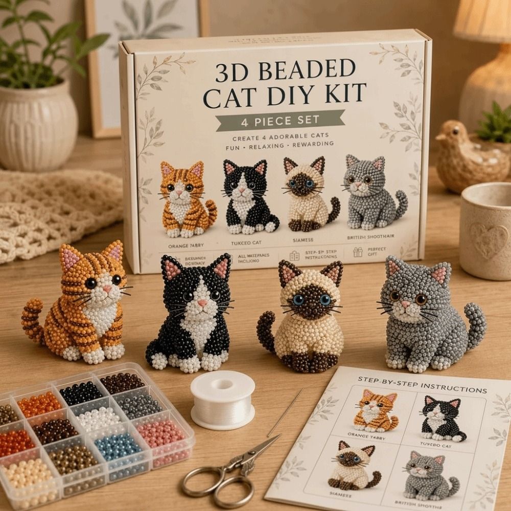 小さなビーズ3Dビーズ動物キット かわいいデザイン クリエイ - Art Craft Animals のレビューと価格