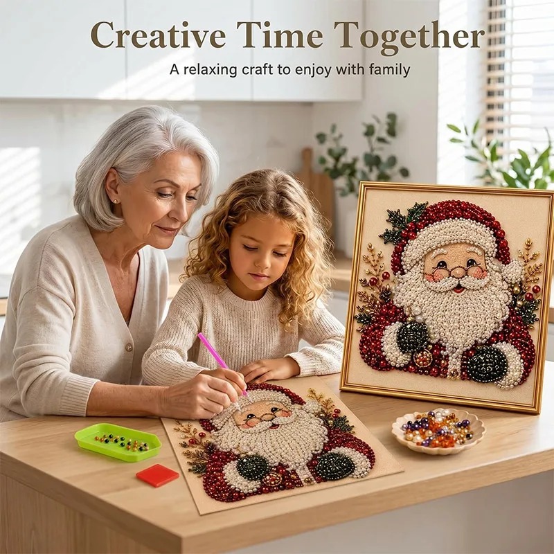 クリスマスパールダイヤモンドペインティングアートセット（フレ - Art Craft Adult のレビューと価格