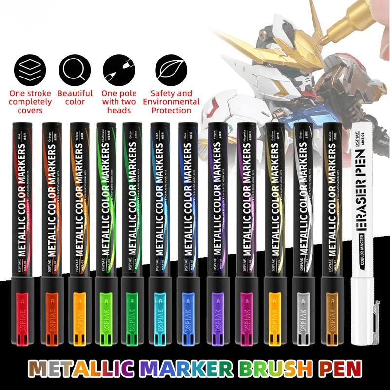 メタリックマーカー カラーリングペン メカペイント用 ペイン - Illustration Marker Set のレビューと価格
