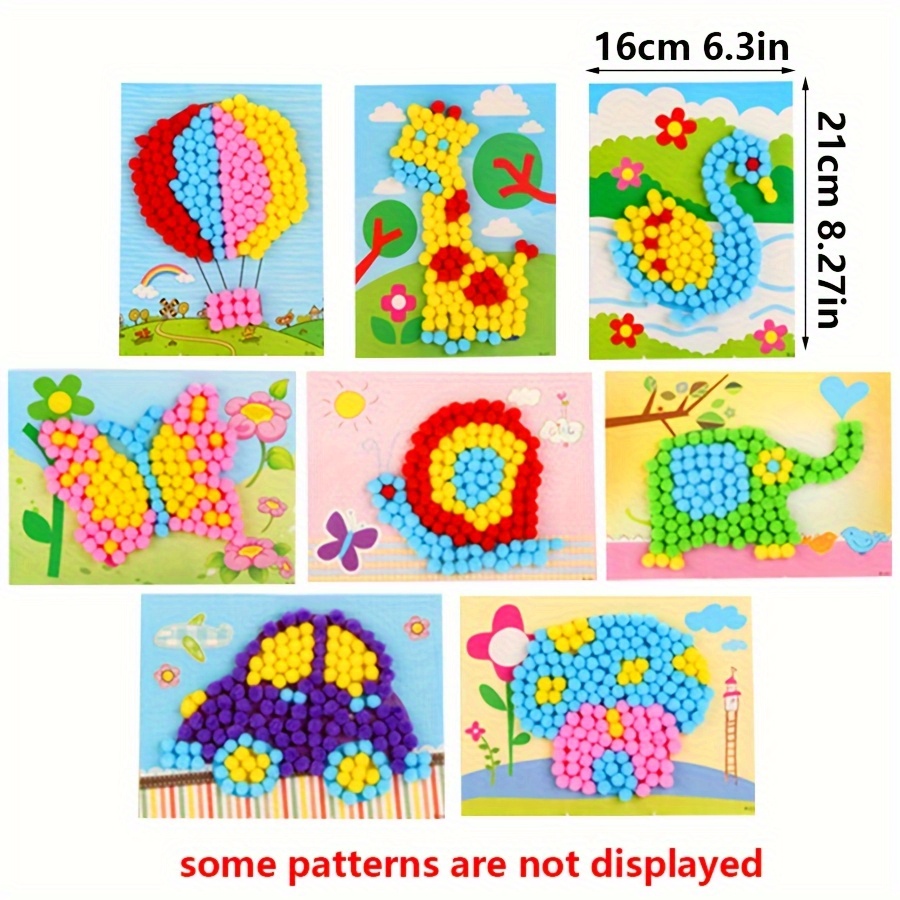 2 個 16 × 21 センチメートルカラフルなポンポン絵画 - Art Craft Animals のレビューと価格