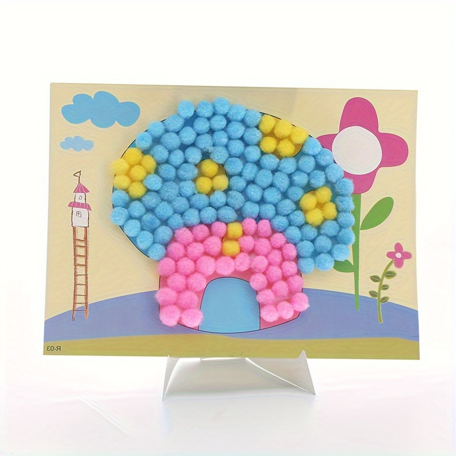 2 個 16 × 21 センチメートルカラフルなポンポン絵画 - Art Craft Animals のレビューと価格