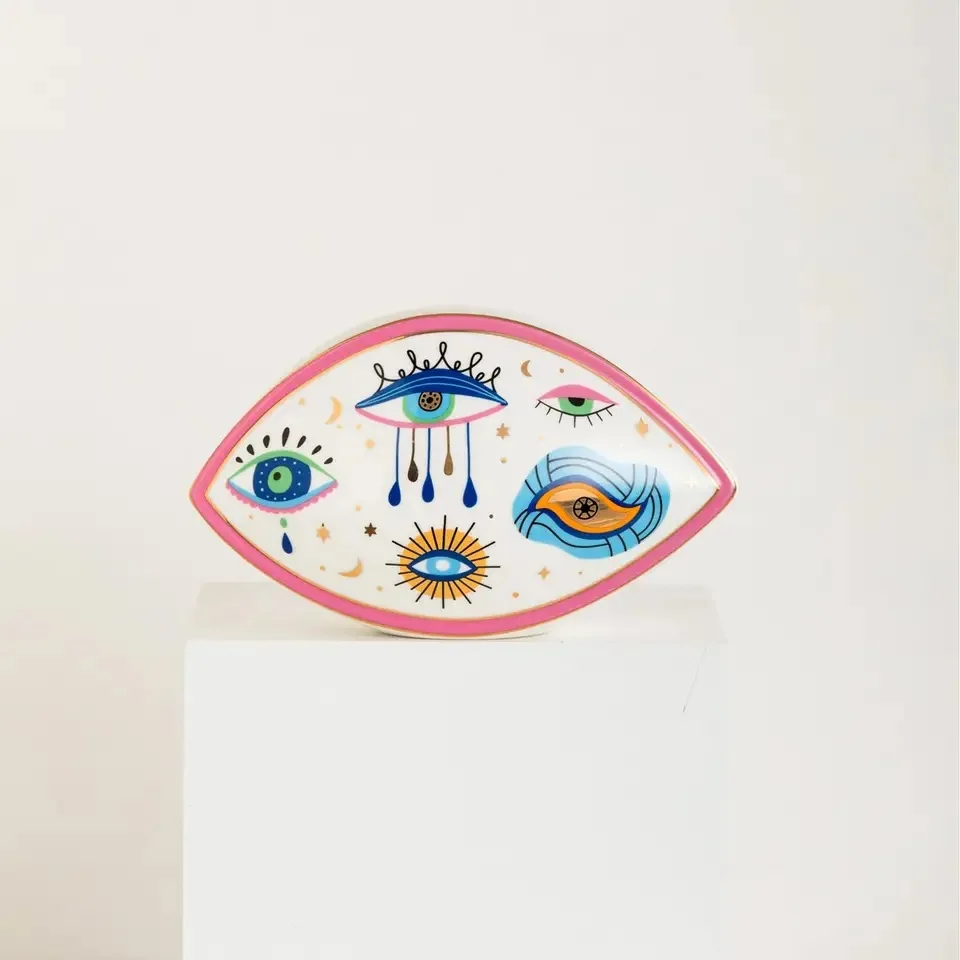青い邪眼の悪魔の目の像,創造的なセラミック工芸品,トルコのデ - Art Craft Easter のレビューと価格