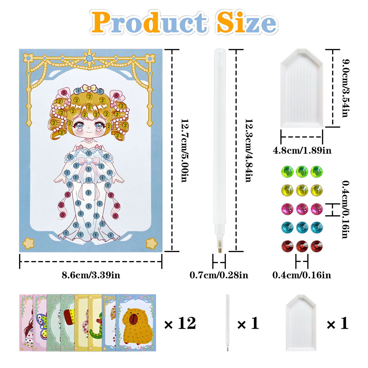 16個入り宝石キットDIYアートクラフトセット簡単で楽しいダ - Art Craft Animals のレビューと価格