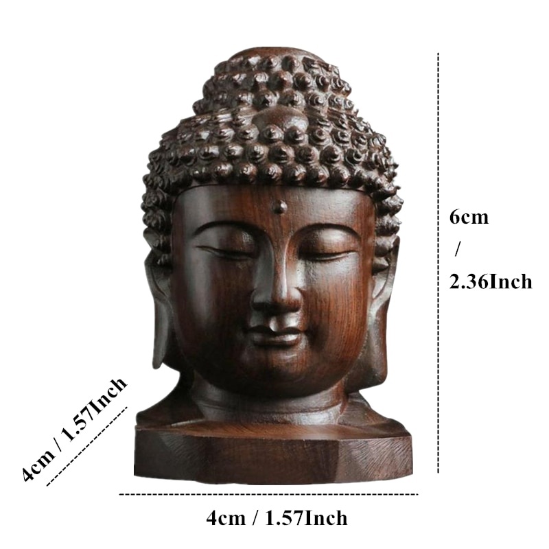 1/2 個木製釈迦牟尼像 6 センチメートルクリエイティブ如 - Art Craft India のレビューと価格
