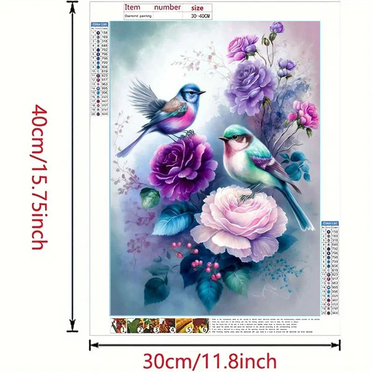 鳥のさえずりと花の香りのダイヤモンドペインティングセット1セ - Art Craft Animals のレビューと価格