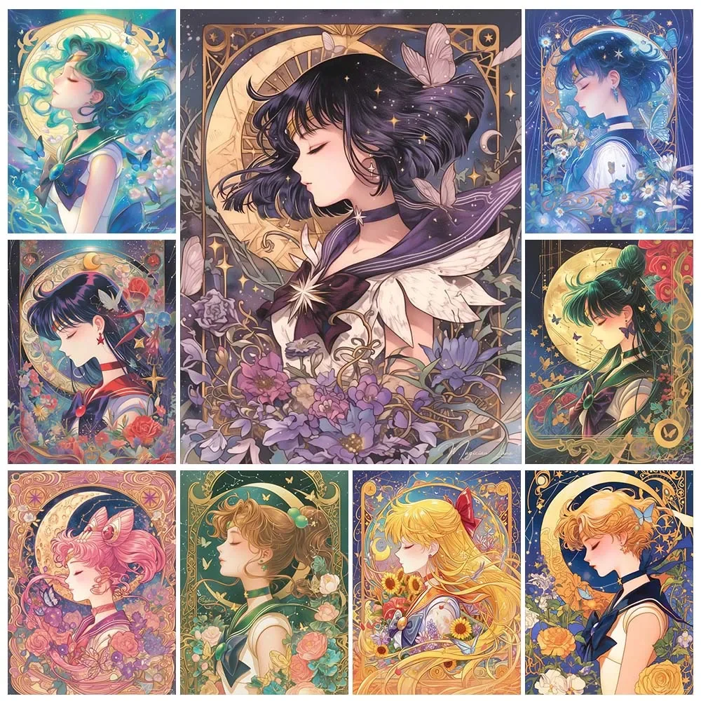 漫画アニメダイヤモンドペインティング美少女月少女戦士貼り付け - Art Craft Girl のレビューと価格