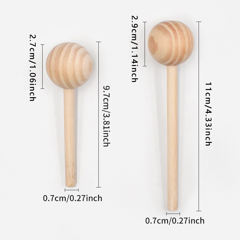 5個/ロット 未完成の木製ロリポップ、ボール付きの滑らかな木 - Art Craft Stick のレビューと価格