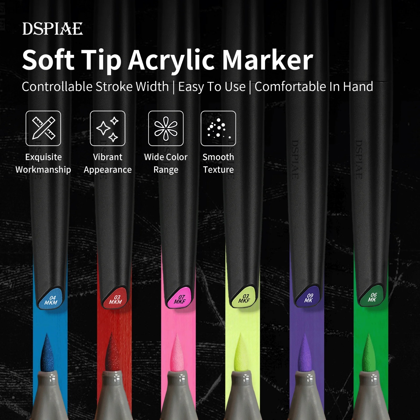 DSPIAE ソフトチップ水性マーカーペンキット ベーシック - Illustration Marker Set のレビューと価格