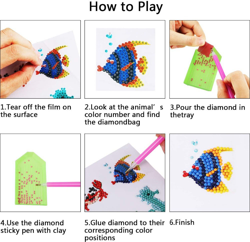 子供のための簡単なダイヤモンド塗装ステッカーキット,DIYア - Art Craft Easter のレビューと価格