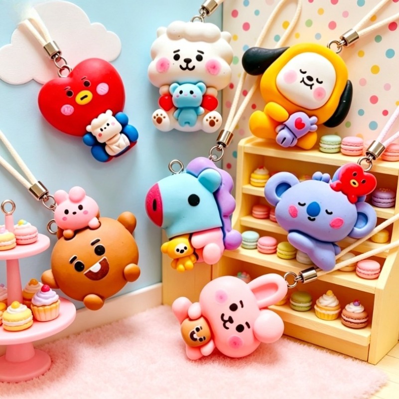 7 個 BT21 樹脂漫画チャーム DIY アクセサリークラ - Art Craft Materials のレビューと価格