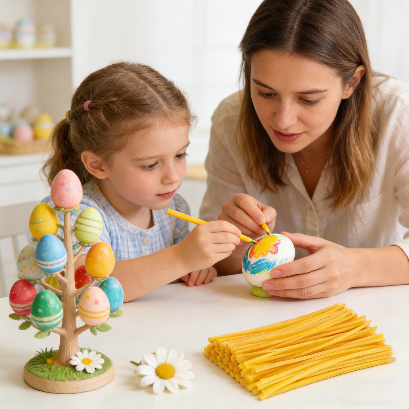 卵デコレーション用蜜蝋スティック120本 イースターアート用 - Art Craft Easter のレビューと価格