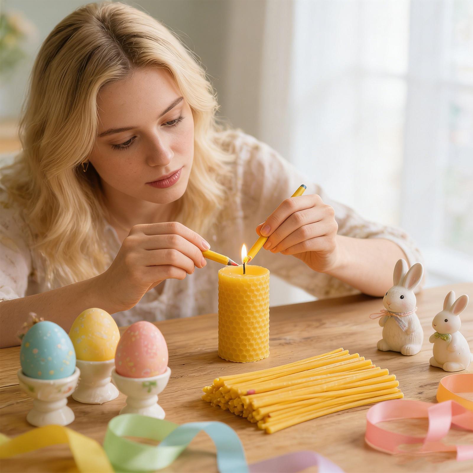 卵デコレーション用蜜蝋スティック120本 イースターアート用 - Art Craft Easter のレビューと価格