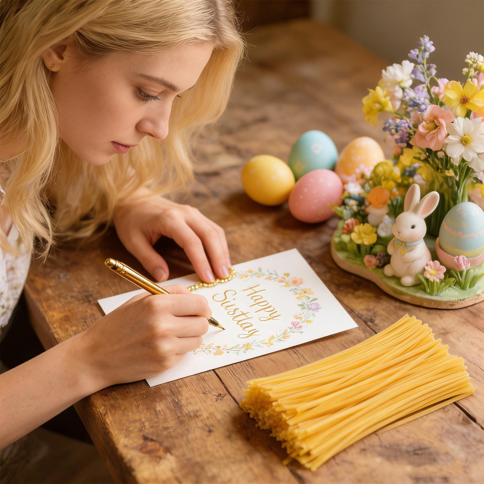 卵デコレーション用蜜蝋スティック120本 イースターアート用 - Art Craft Easter のレビューと価格
