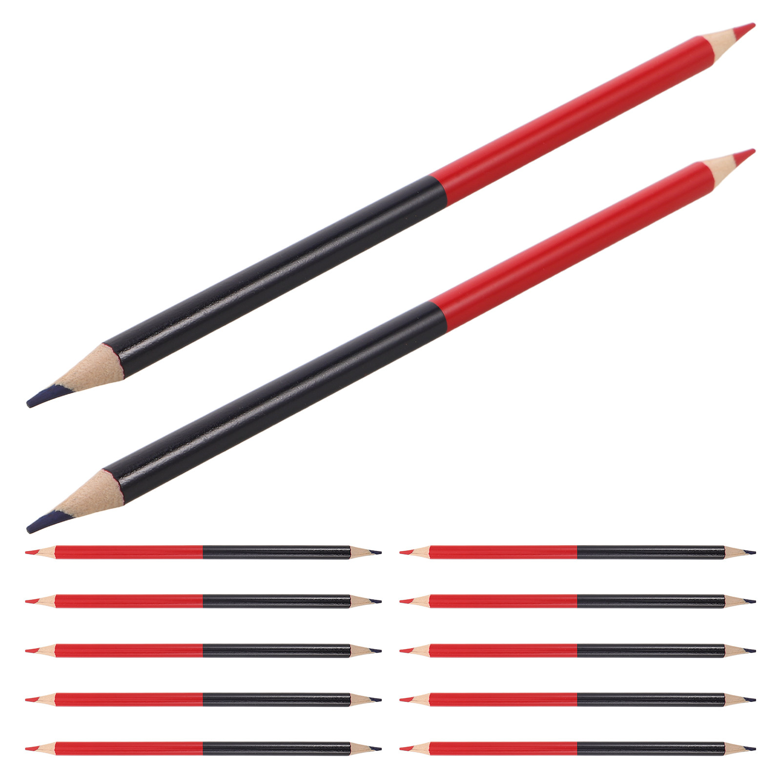 12本入り赤青消せるマーキングペンシル、木工、建築、測定、ス - Colored Pencil Professional のレビューと価格