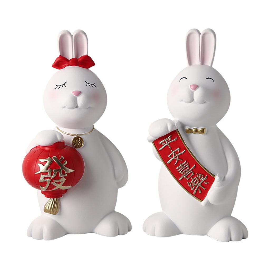 シックなウサギの置物、アートクラフト装飾品、ウサギの像、装飾 - Art Craft Rabbit のレビューと価格