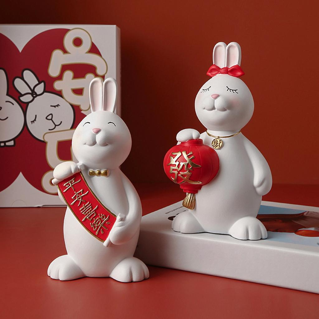 シックなウサギの置物、アートクラフト装飾品、ウサギの像、装飾 - Art Craft Rabbit のレビューと価格