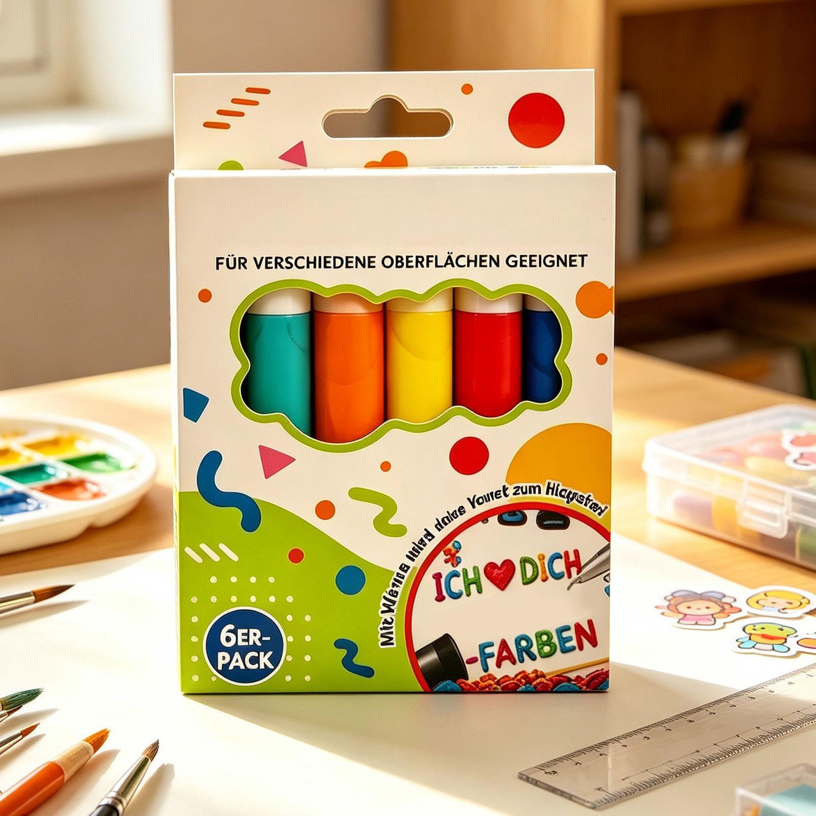 バブルペン 6/12本セット アート描画用 3Dバブルペイン - Art And Craft With Paint のレビューと価格
