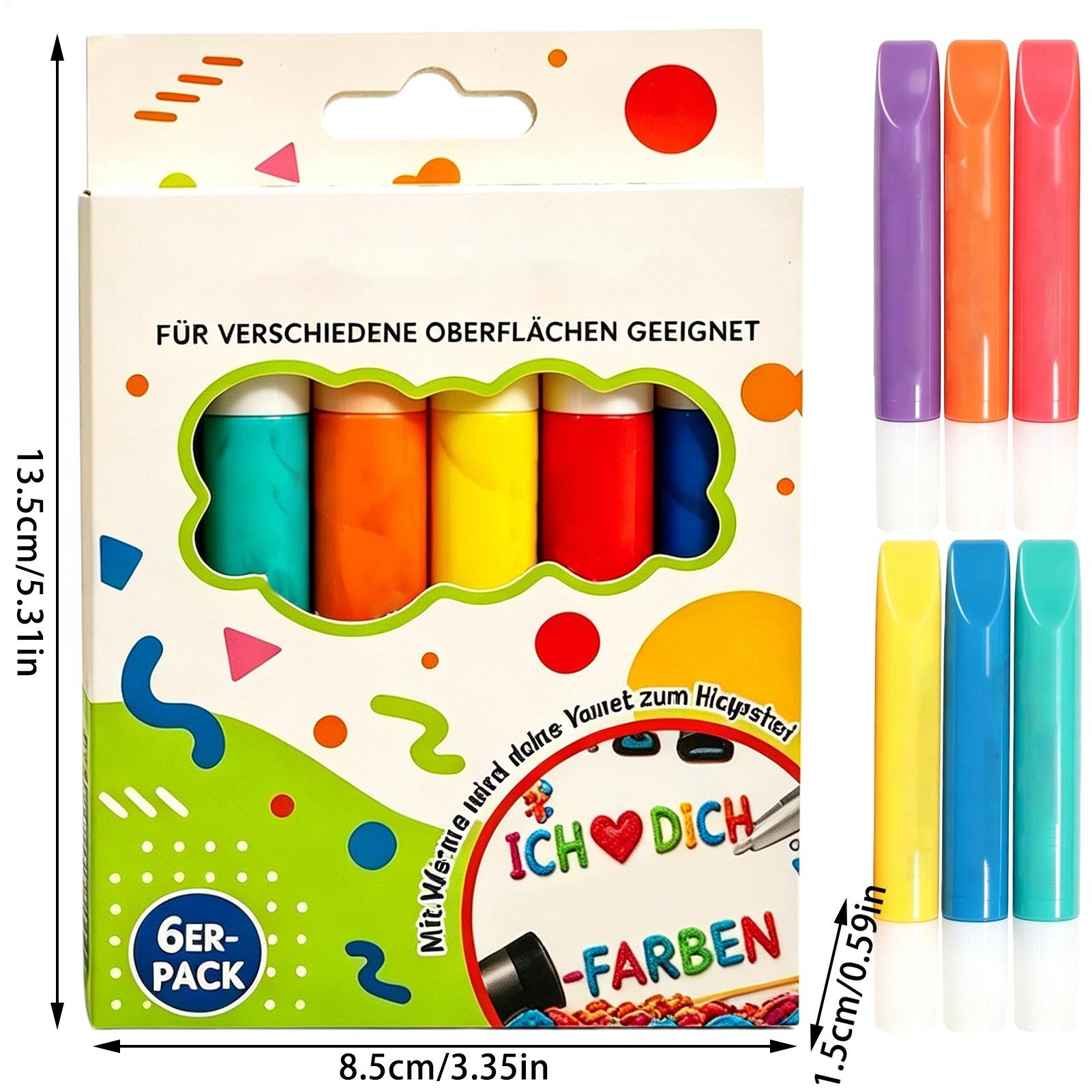 バブルペン 6/12本セット アート描画用 3Dバブルペイン - Art And Craft With Paint のレビューと価格