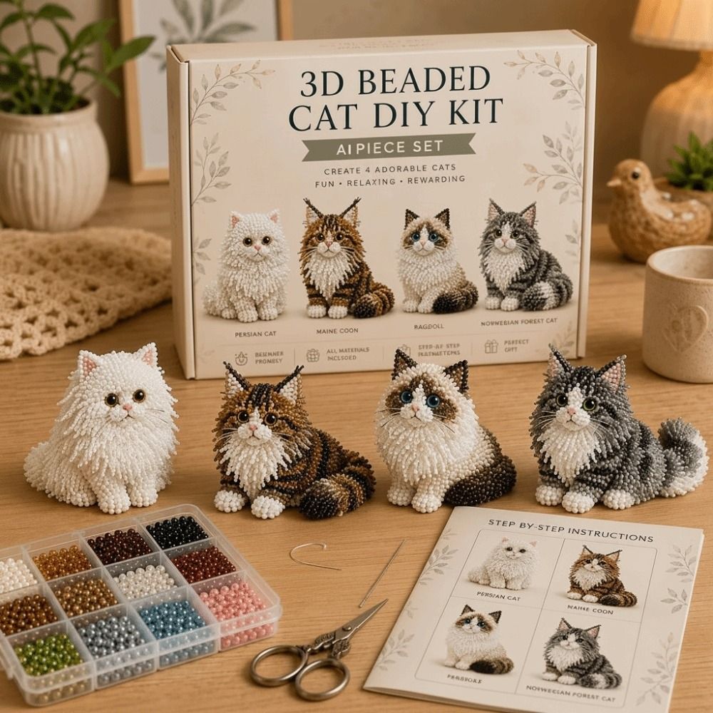 小さなビーズ3Dビーズ動物キット、動物の形をしたクリエイティ - Art Craft Animals のレビューと価格