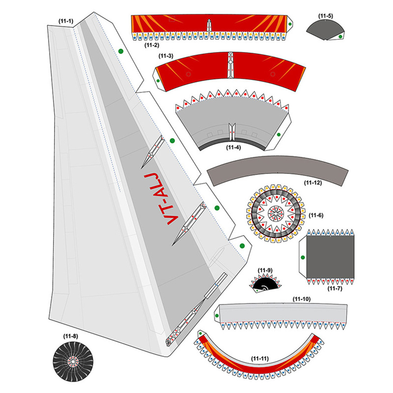 Air india-手作りの3d紙モデル,ボーイング777- - Art Craft India のレビューと価格