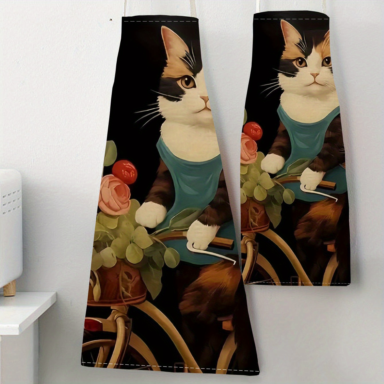 リネンエプロン 面白い猫のサングラスプリント キッチン 調理 - Art Craft Gift Ideas のレビューと価格