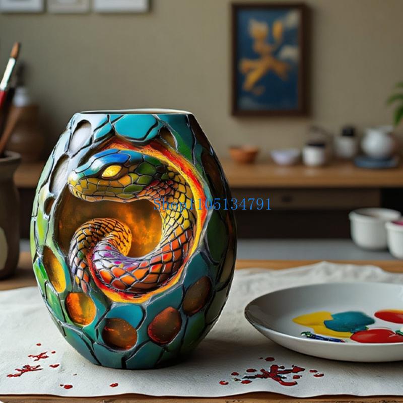 98kmのクリエイティブヘビパターンシリコンプランター型樹脂 - Art Craft Gift Ideas のレビューと価格