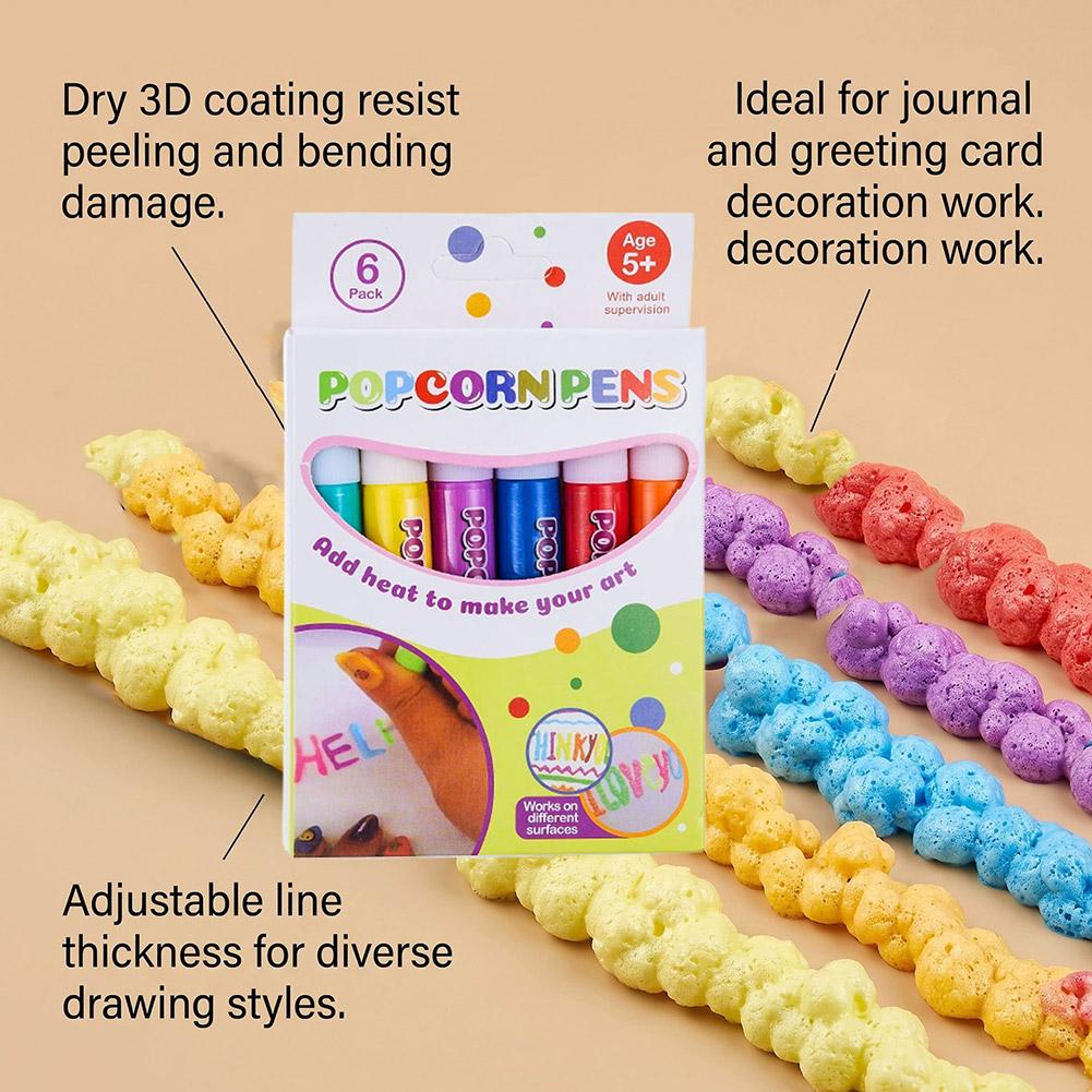 6/12本セット 新しいエキゾチックポップコーンペン 多機能 - Illustration Marker Set のレビューと価格